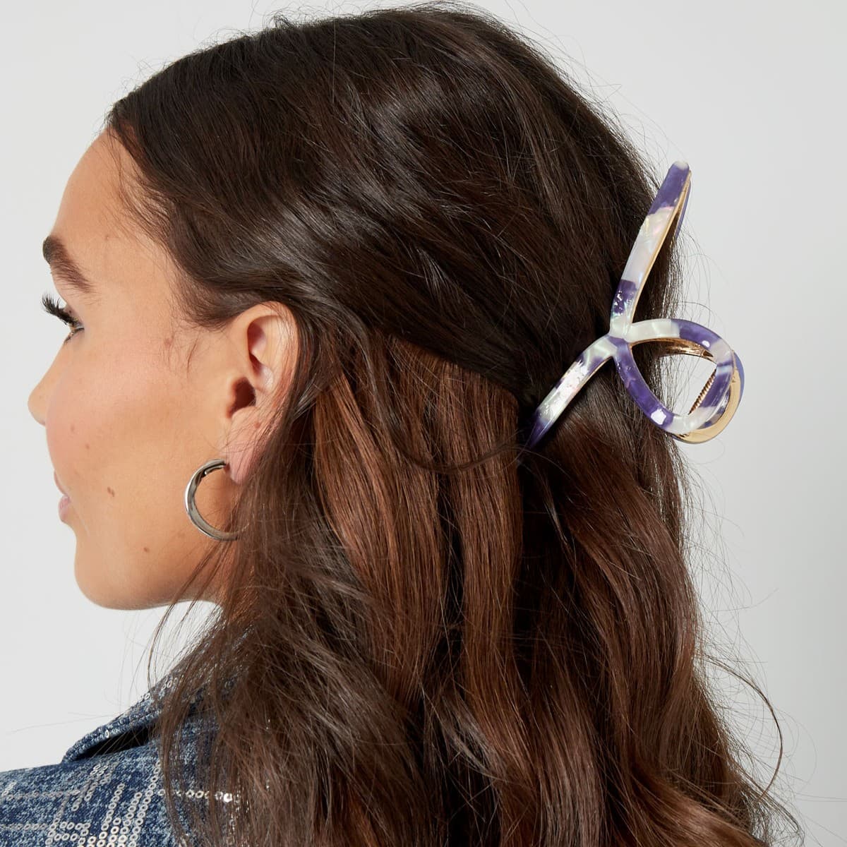 Haarklem Marmer paars — alternatieve afbeelding