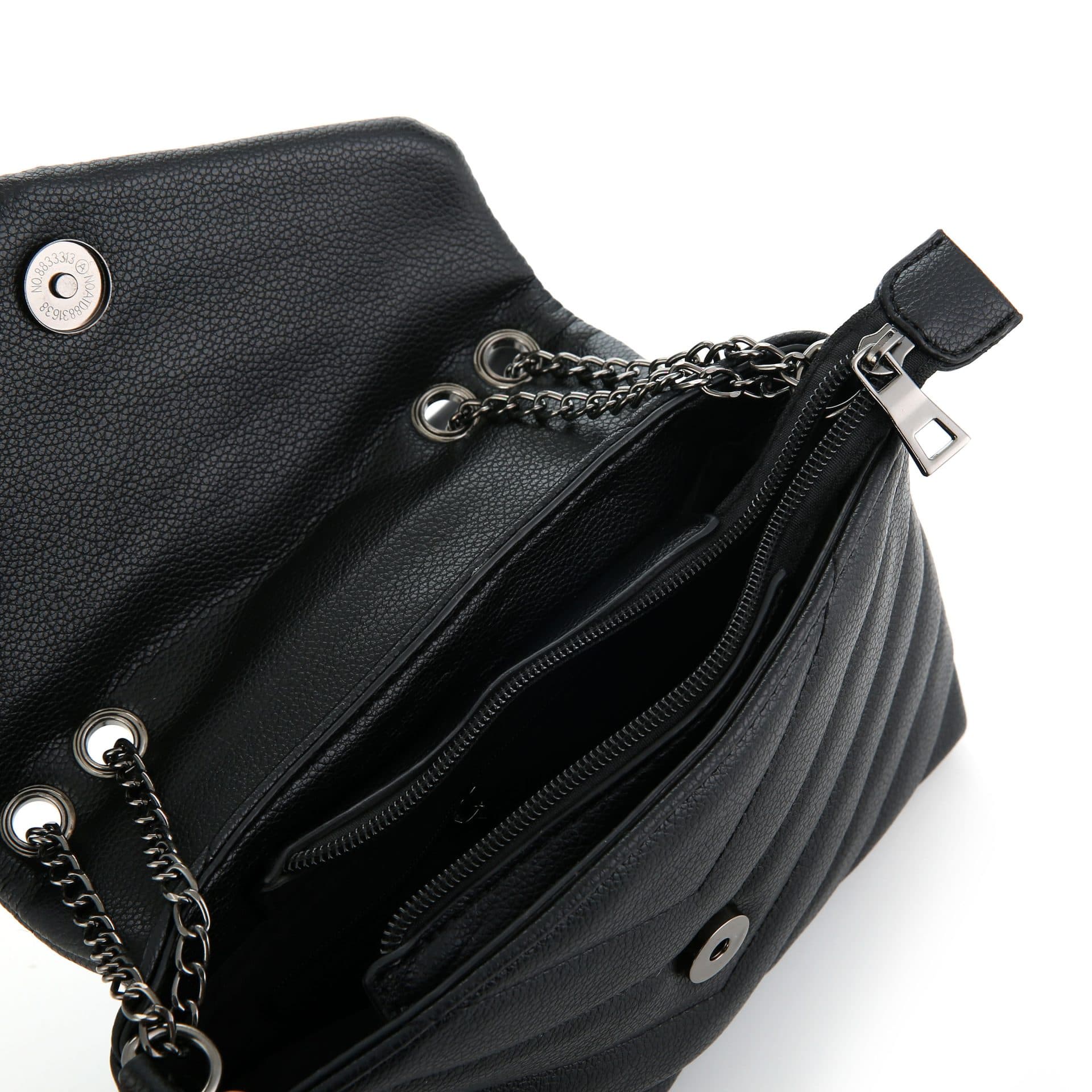 Schoudertas Streep zwart — alternatieve afbeelding