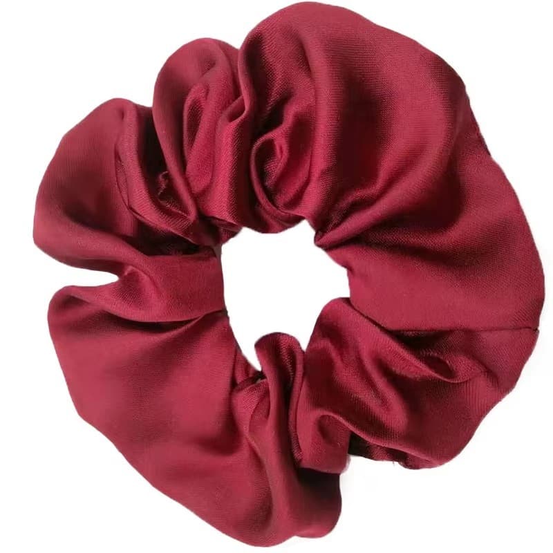 Satijnen Scrunchie bordeauxrood