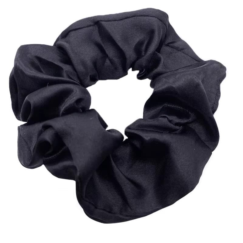 Satijnen Scrunchie zwart