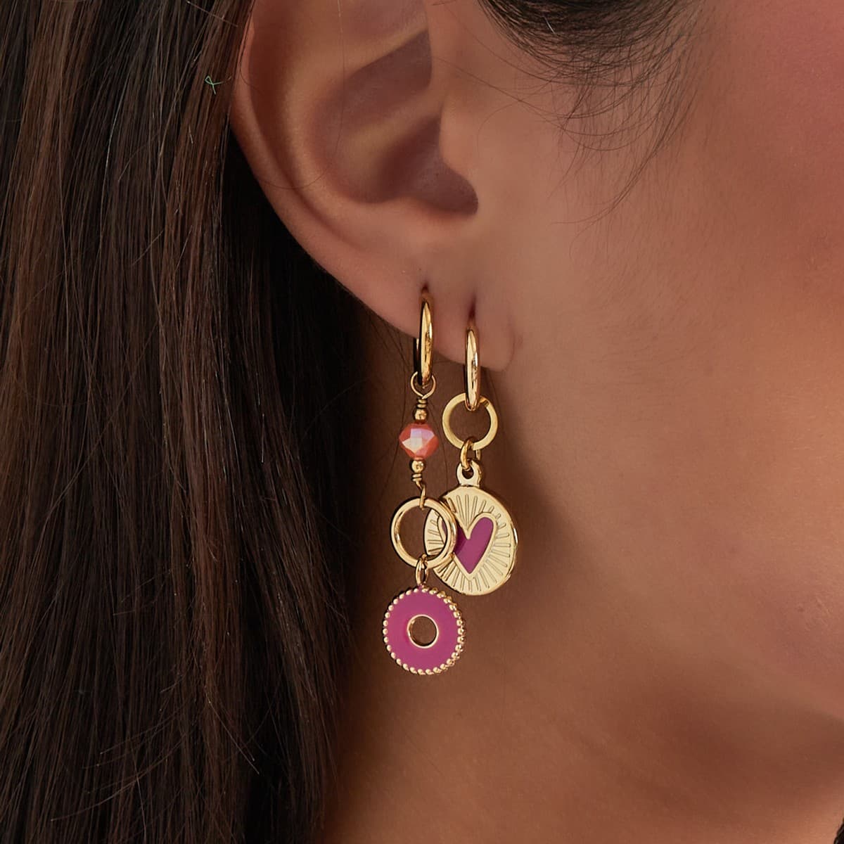 Oorbellen Liv roze — alternatieve afbeelding