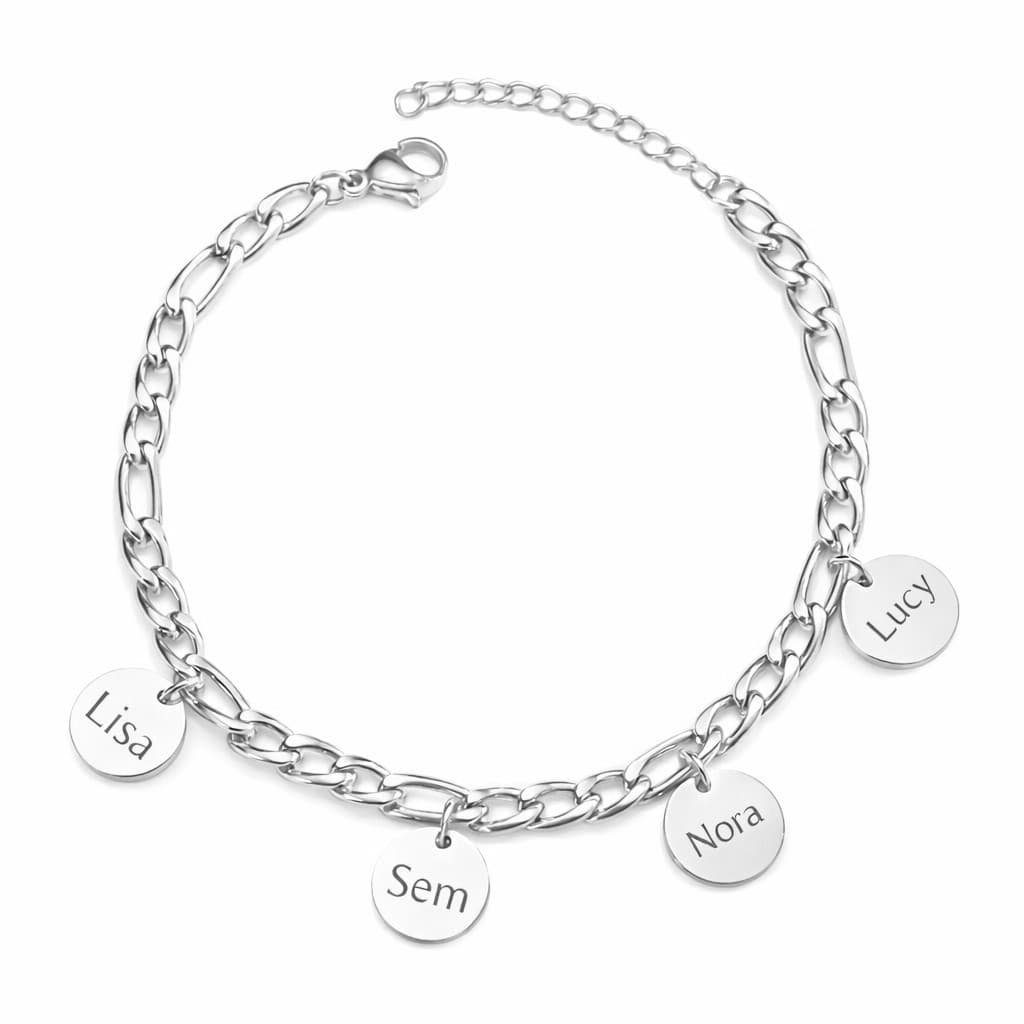 Schakelarmband met 4 Muntjes