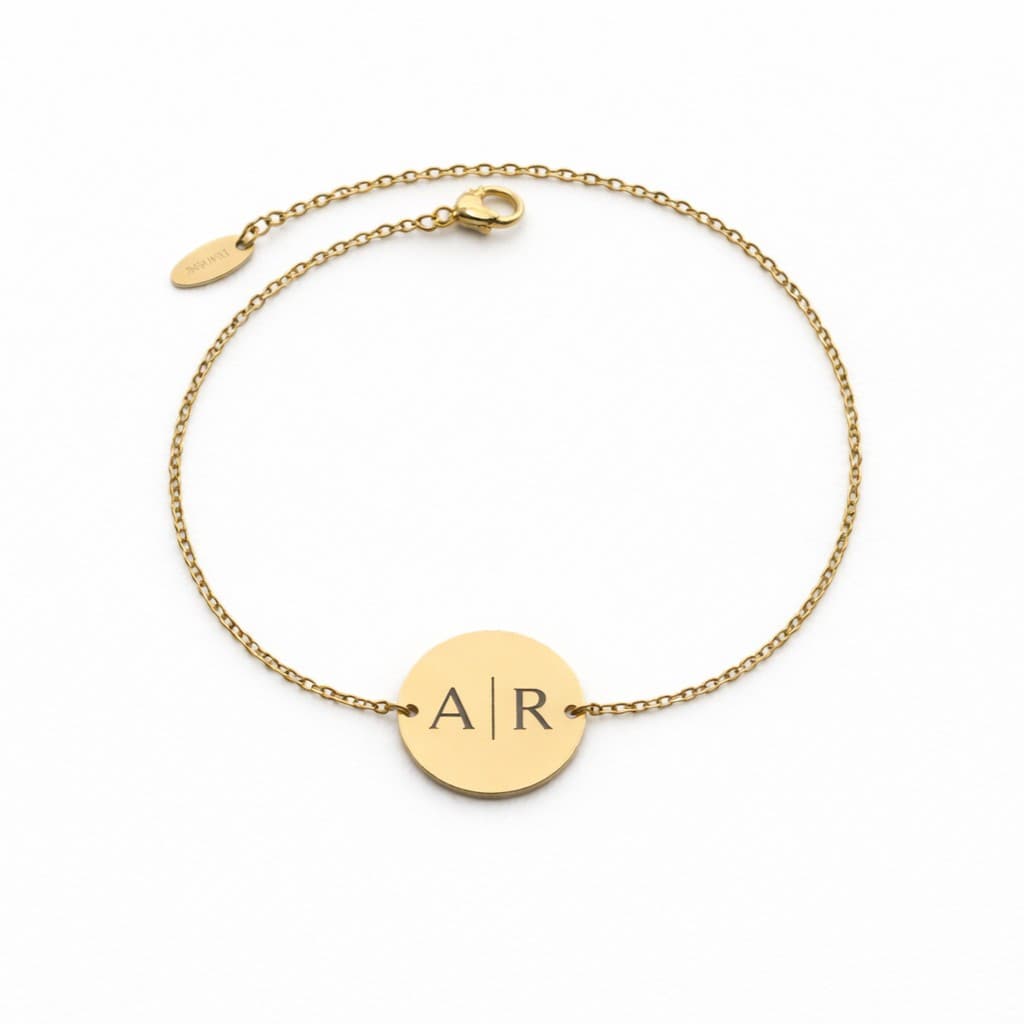 Munt Armband met 2 Initialen