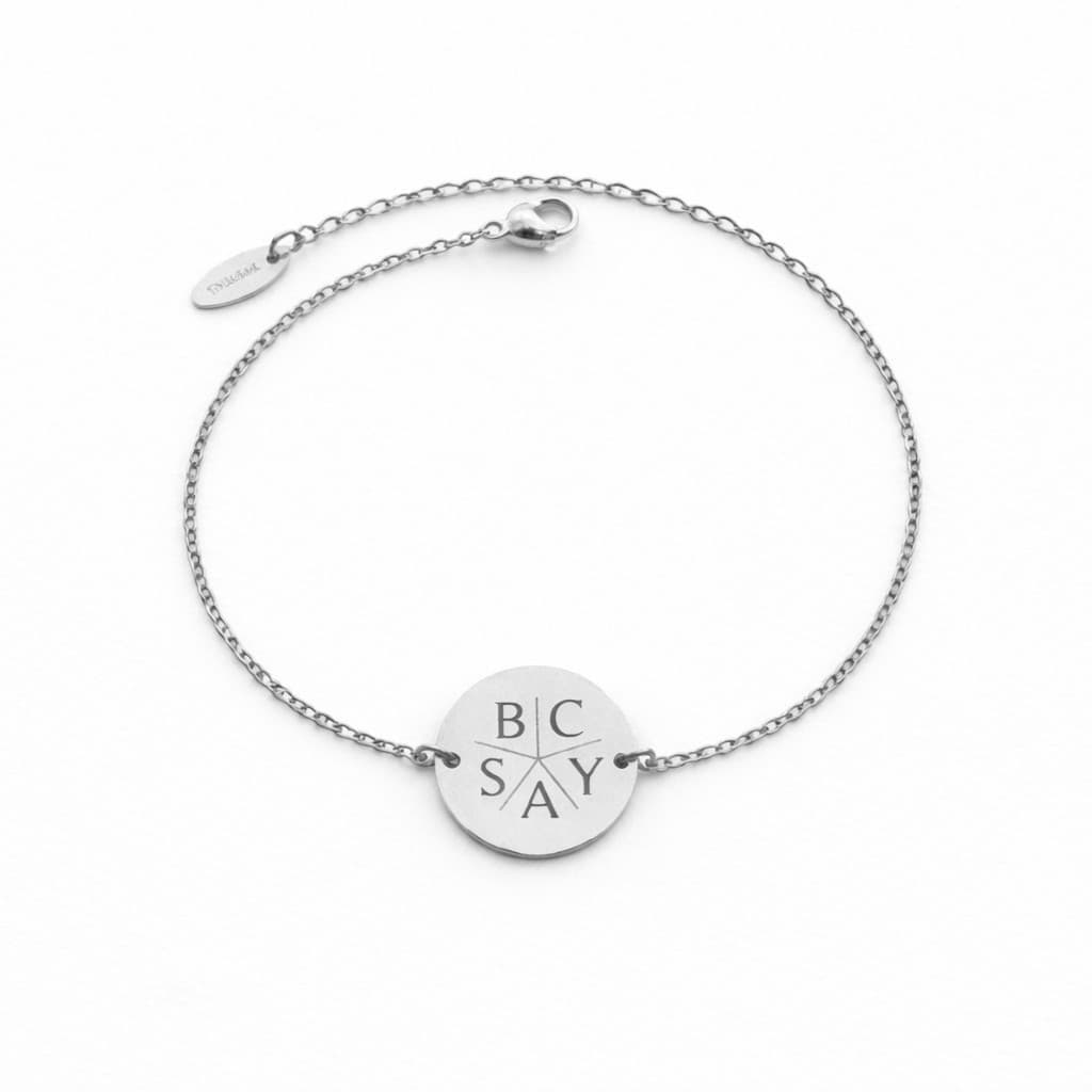 Munt Armband met 5 Initialen