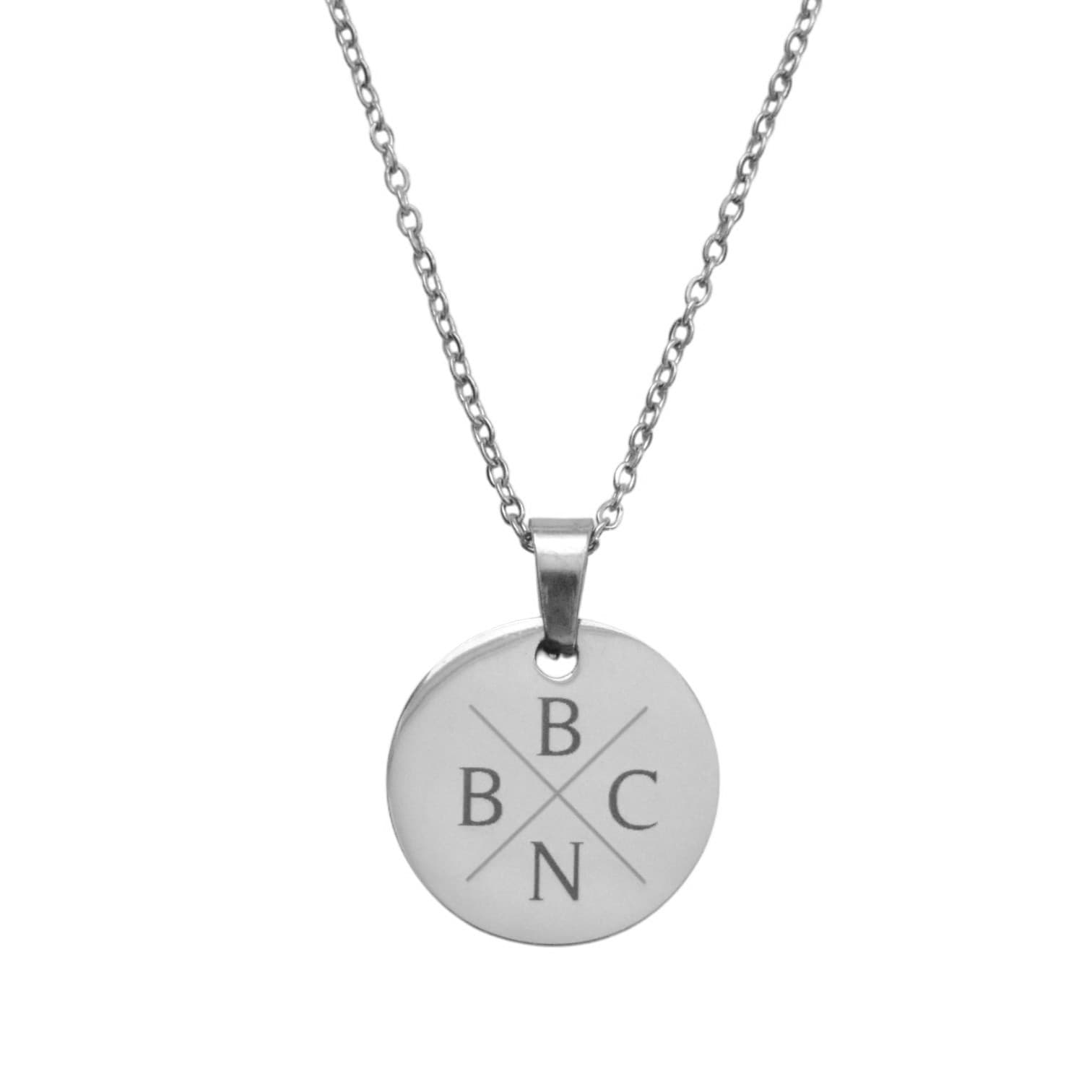 Munt Ketting met 4 Initialen