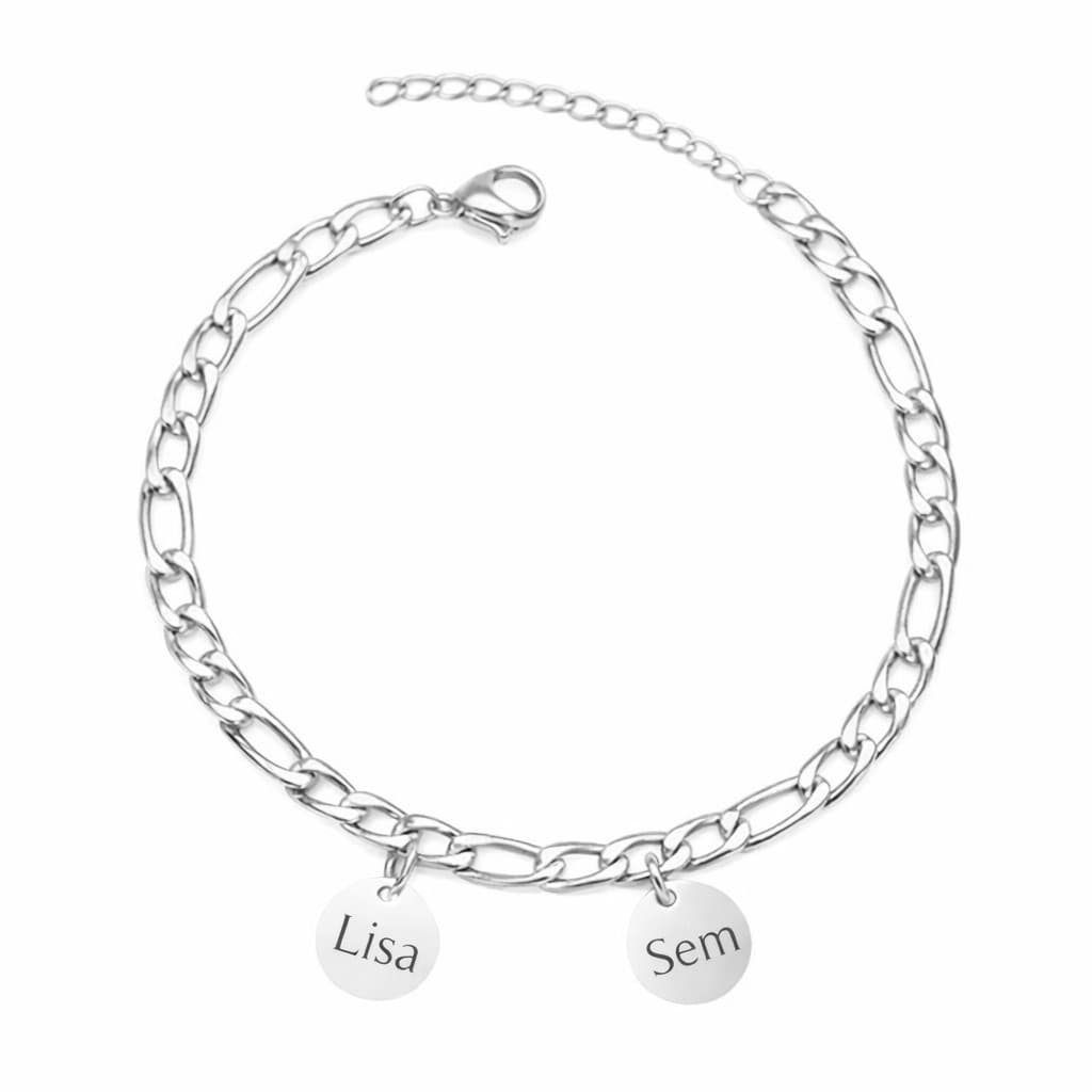 Schakelarmband met 2 Muntjes